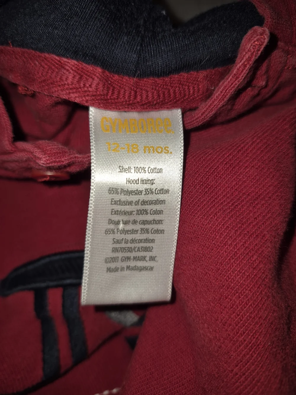 2008 Gymboree 'Aviator' Hoodie With Airplane & Aviator Goggle Appliques-12-18m